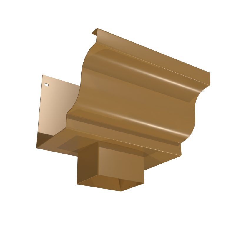 Rectangular aluminium outlet for Severn gutter systems with 76.2 x 101.6mm outlet dimensions