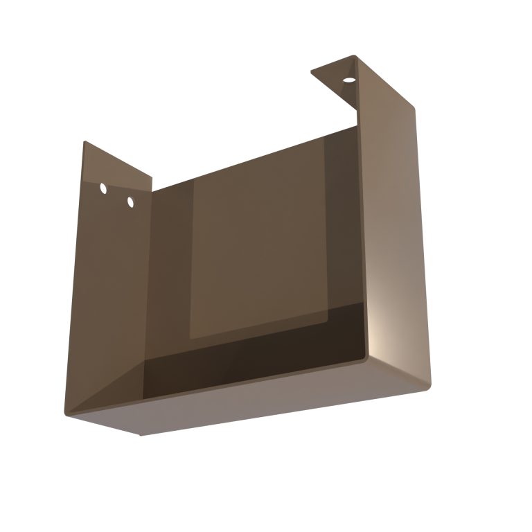 Right hand stop end for Delta 125 aluminium gutter
