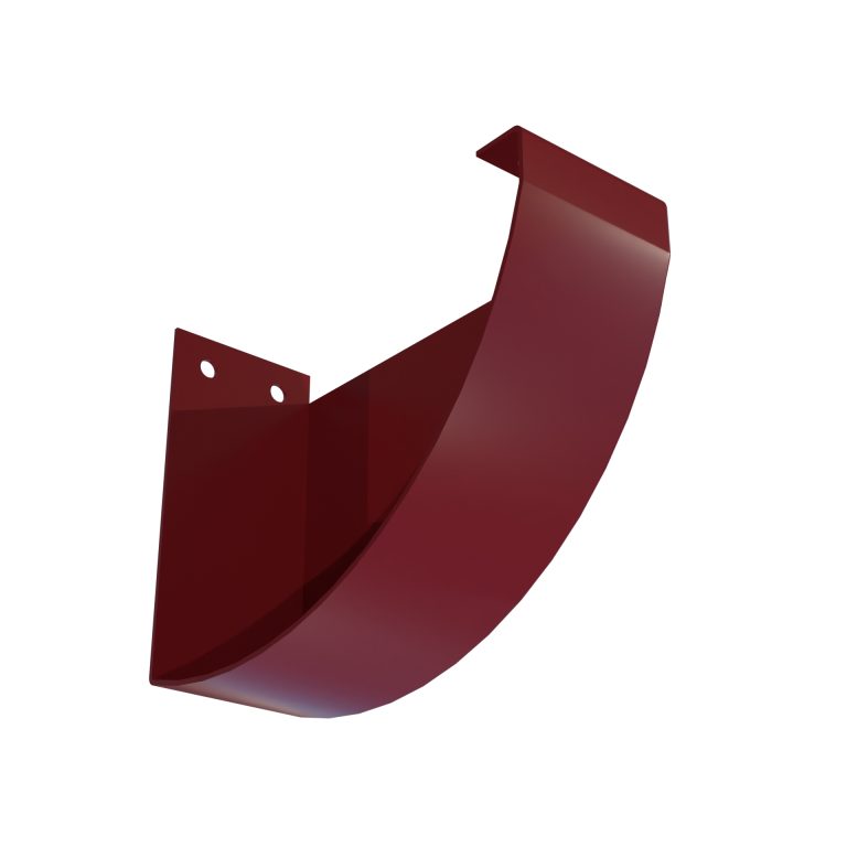 Right hand stop end designed for HR150 aluminium rainwater gutter systems