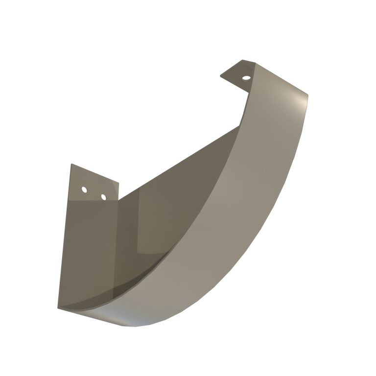 Right hand stop end designed for HR215 aluminium rainwater gutter systems