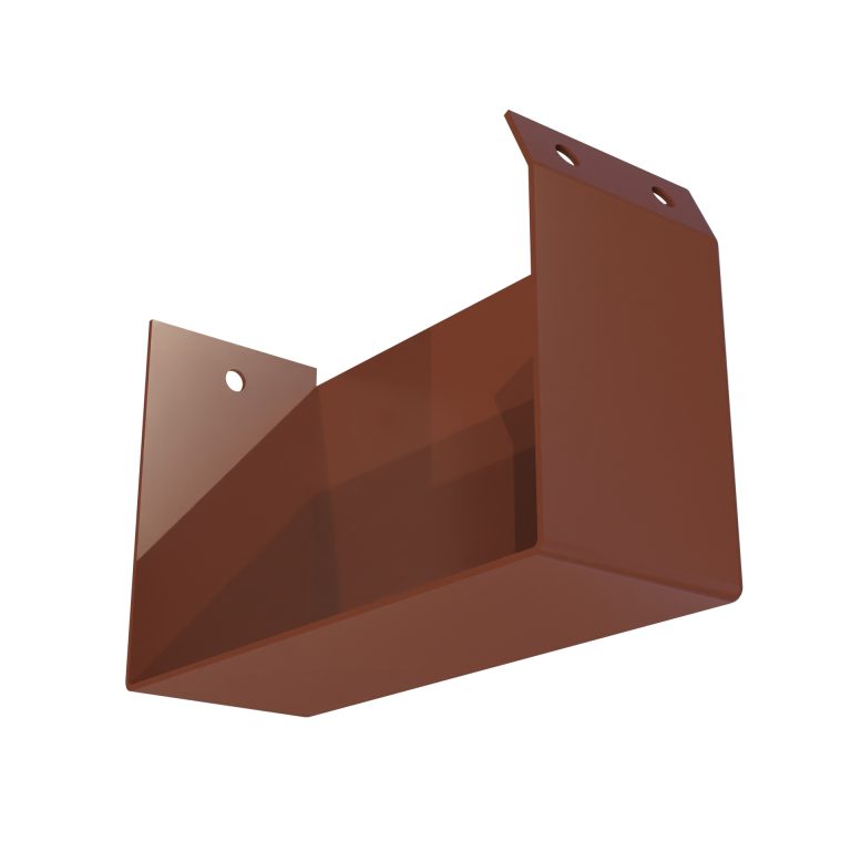 Right hand stop end for System 75 aluminium gutter