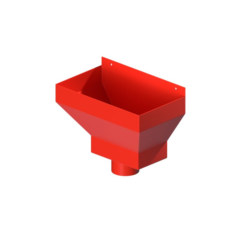 Traditional aluminium rainwater hopper for 76.2mm round downpipe