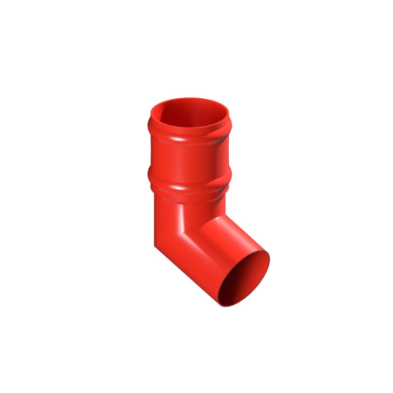 Traditional aluminium 112.5-degree elbow with cast collar