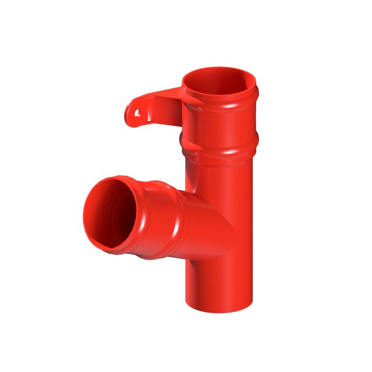 Left-hand 112.5-degree branch for 76.2mm traditional round downpipe