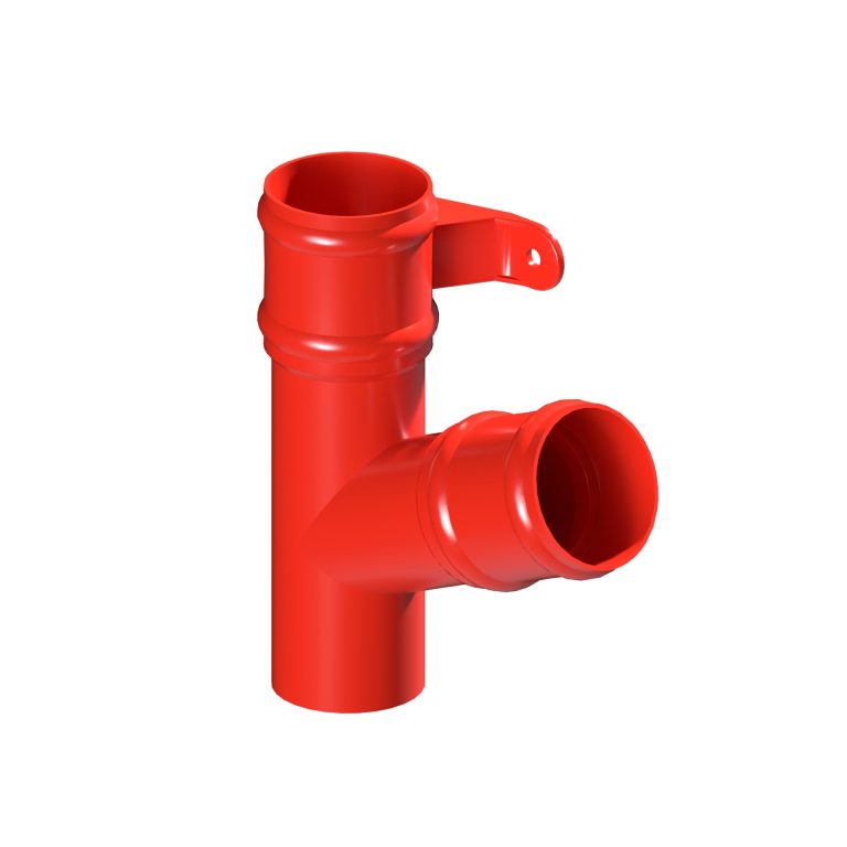 Right-hand 112.5-degree branch for 76.2mm traditional round downpipe