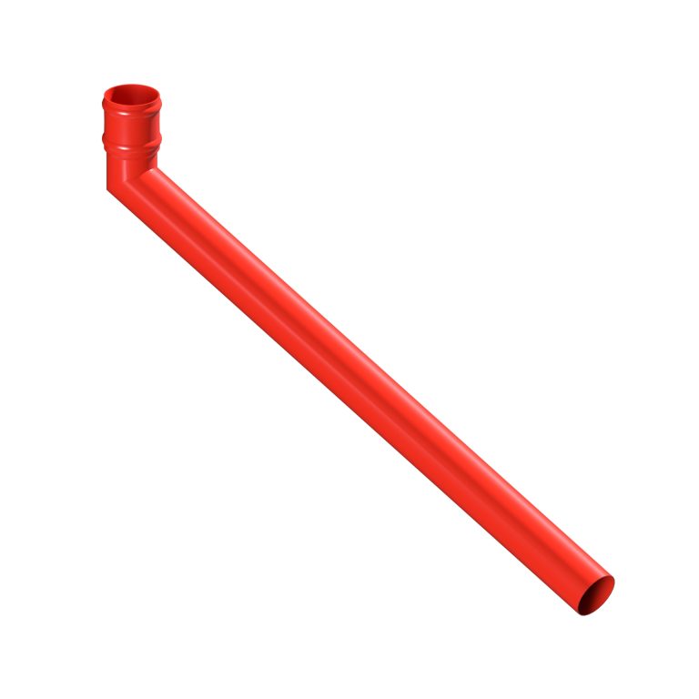 Traditional aluminium long tailed elbow with 1000mm projection