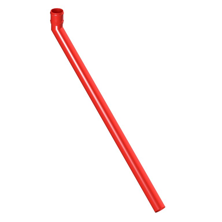 Aluminium long tailed elbow with 1000mm projection and 135-degree angle