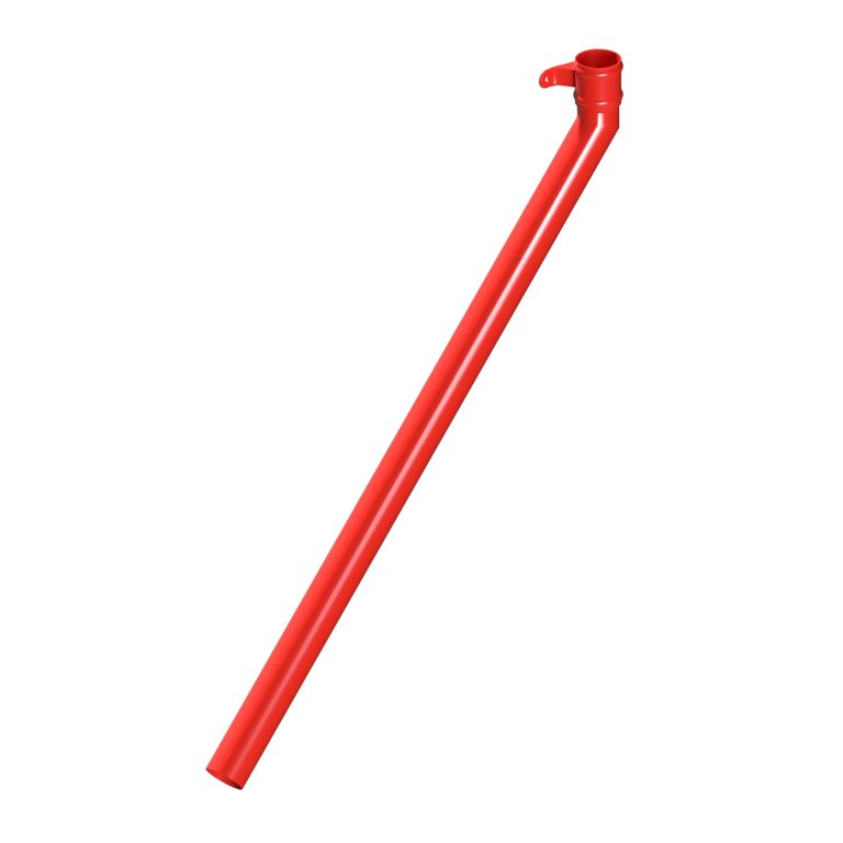 Left-hand aluminium long tailed elbow with 1000mm projection