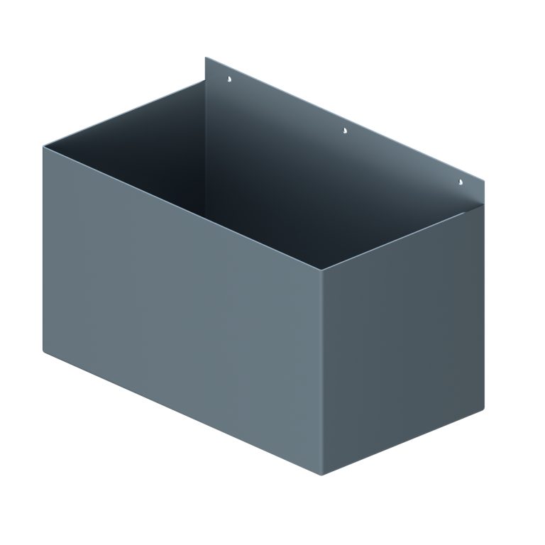 Large aluminium box rainwater hopper measuring 400 × 225 × 225mm