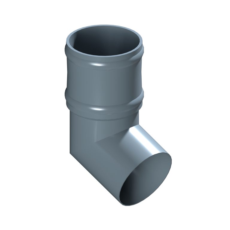 Traditional aluminium 112.5-degree elbow with cast collar