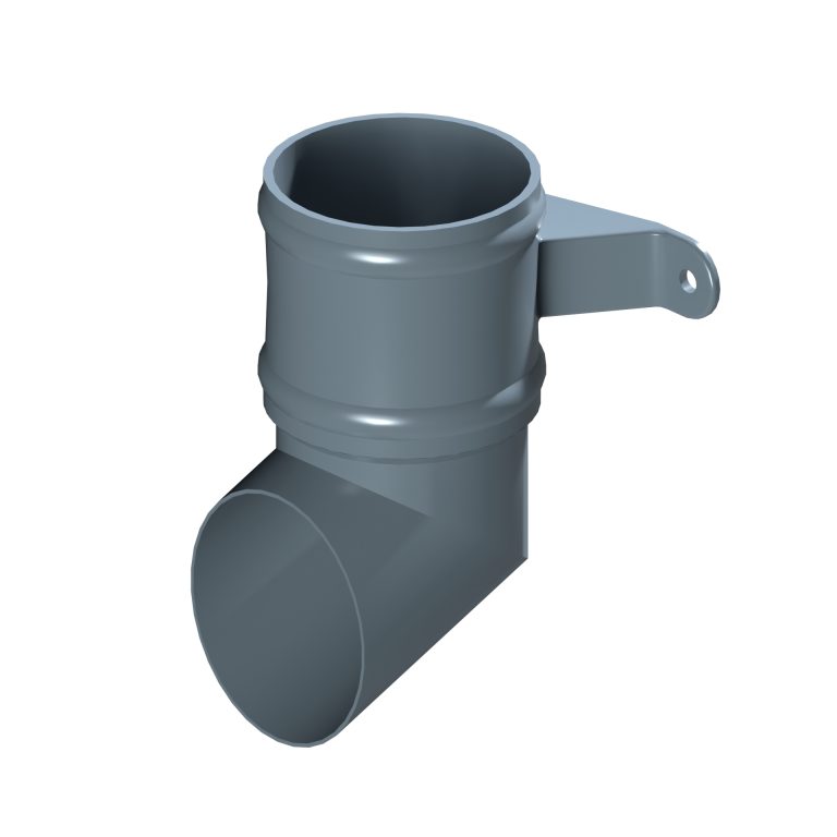 Traditional aluminium downpipe shoe with cast eared collar