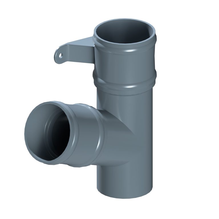 Left-hand 112.5-degree branch for 101.6mm traditional round downpipe