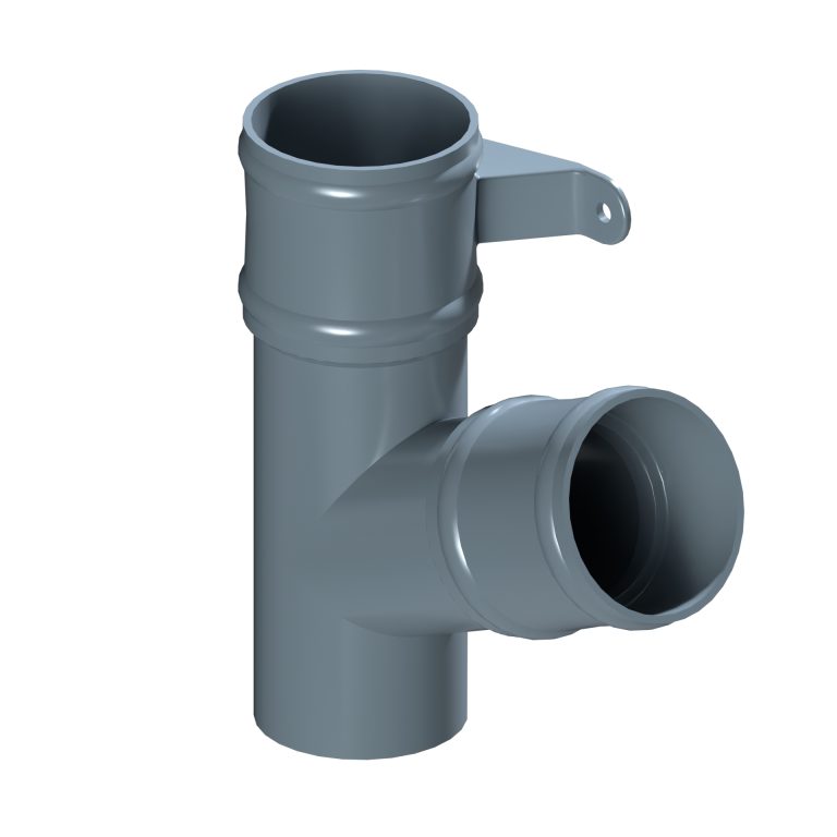 Right-hand 112.5-degree branch for 101.6mm traditional round downpipe