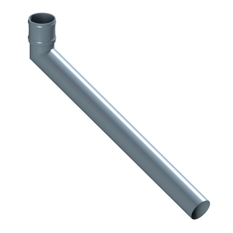 Traditional aluminium long tailed elbow with 1000mm projection