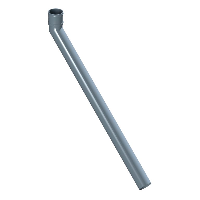 Aluminium long tailed elbow with 1000mm projection and 135-degree angle