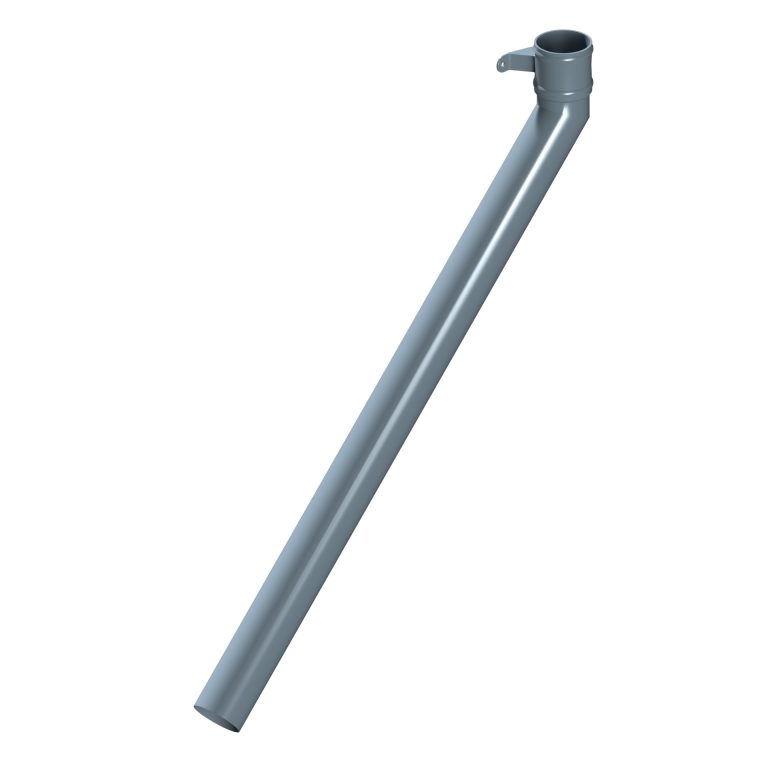 Left-hand aluminium long tailed elbow with 1000mm projection