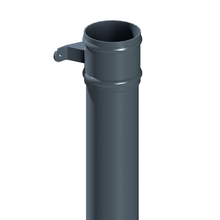 Traditional 152.4mm aluminium round downpipe with cast eared collar