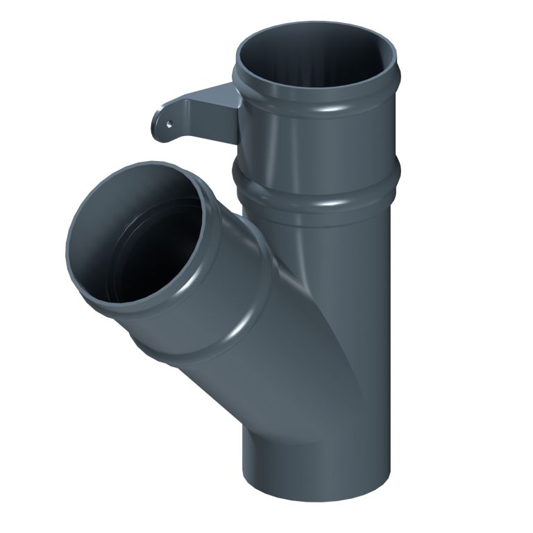 Left-hand 112.5-degree branch for 152.4mm traditional round downpipe