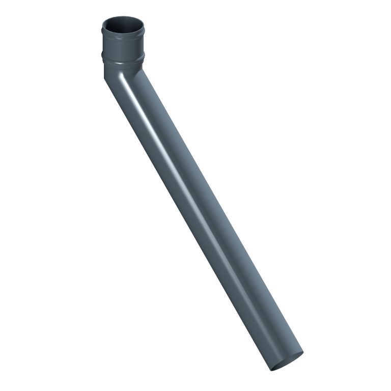 Aluminium long tailed elbow with 1000mm projection and 135-degree angle