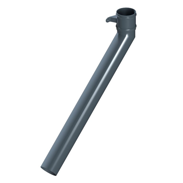 Left-hand aluminium long tailed elbow with 1000mm projection
