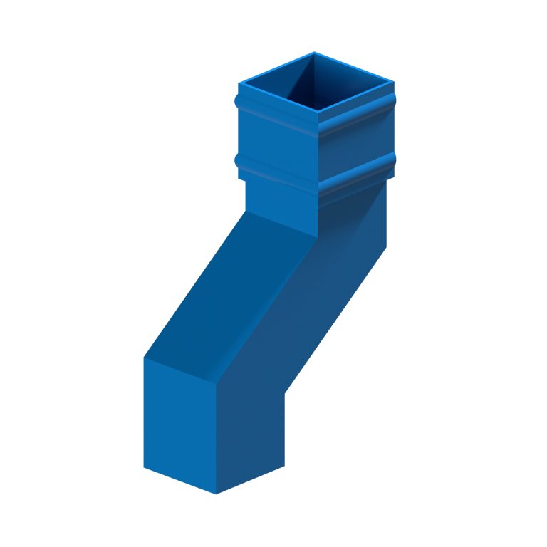 100mm projection offset with cast eared collar for traditional square downpipe
