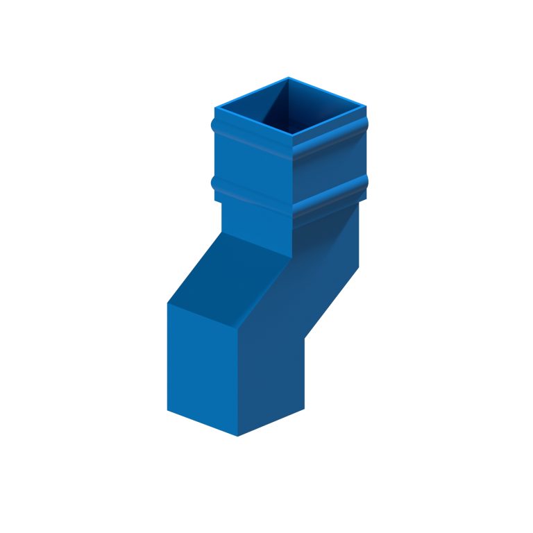 50mm projection offset for traditional square 76.2mm aluminium downpipe