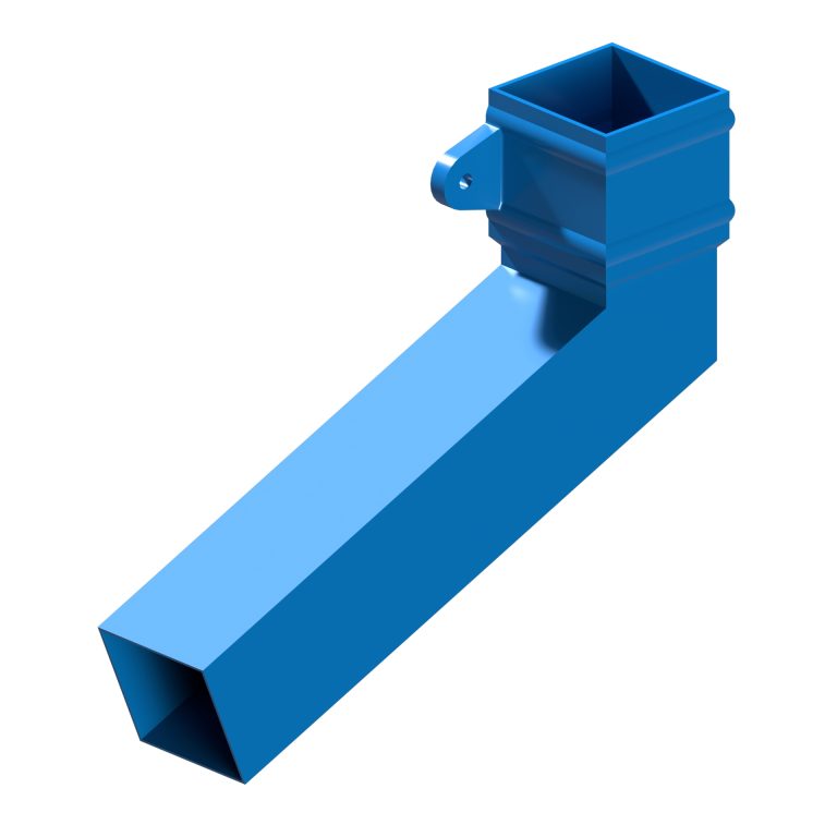 Traditional Square 76.2mm Left Hand Long Tailed Elbow 300mm