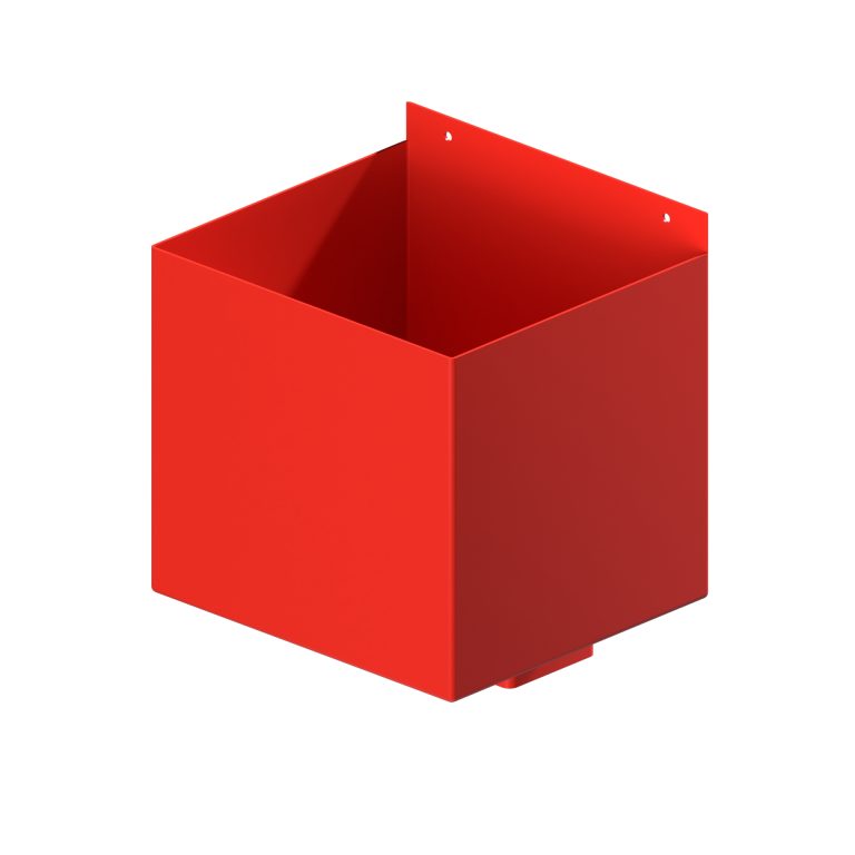 Aluminium box rainwater hopper measuring 250 × 225 × 225mm