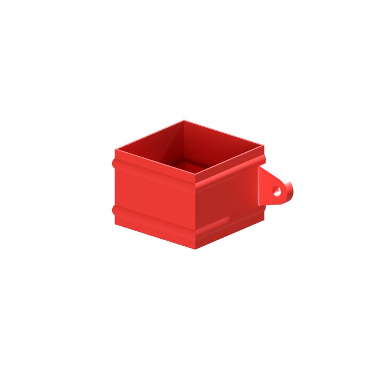Cast eared collar for 101.6mm traditional square downpipe