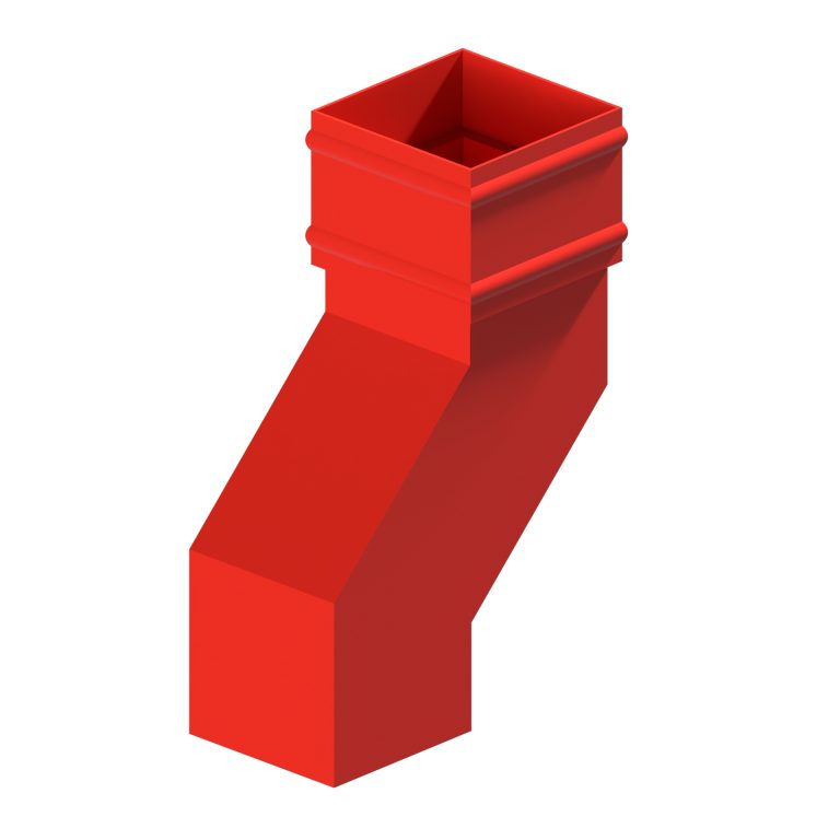 100mm projection offset for traditional square 101.6mm aluminium downpipe