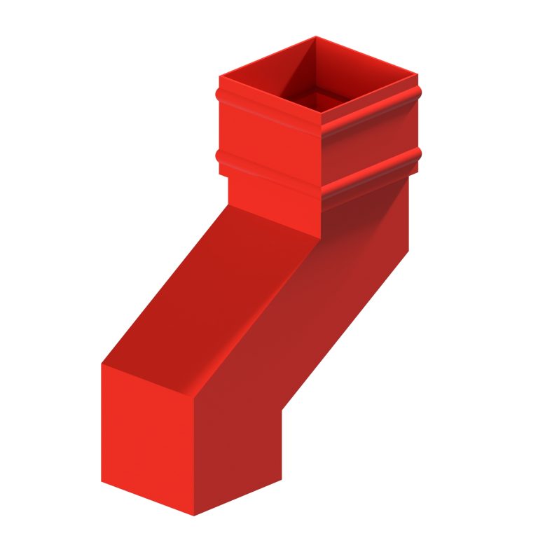 150mm projection offset for traditional square 101.6mm aluminium downpipe