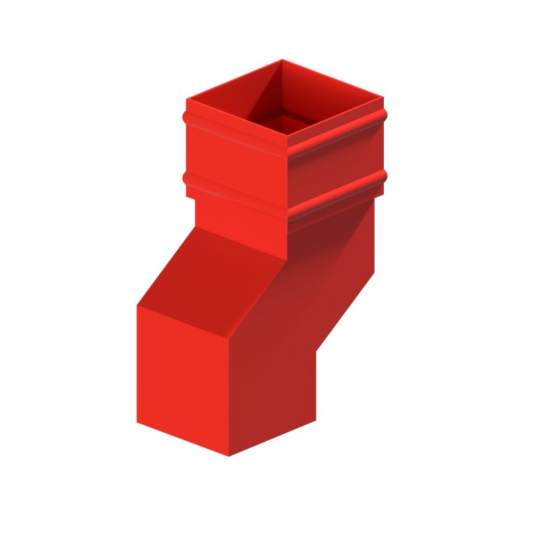 50mm projection offset for traditional square 101.6mm aluminium downpipe