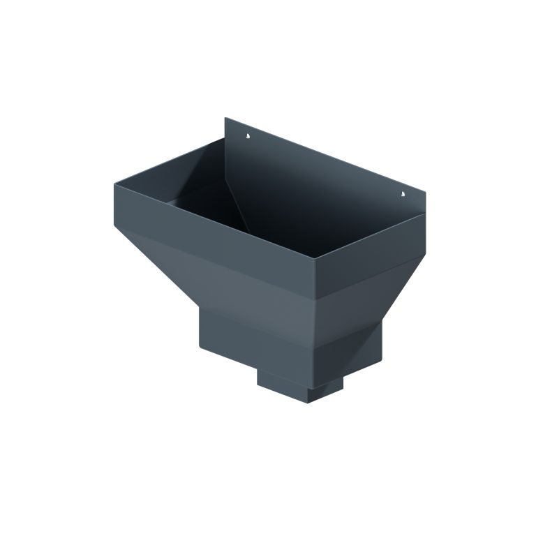 Traditional rectangular aluminium rainwater hopper