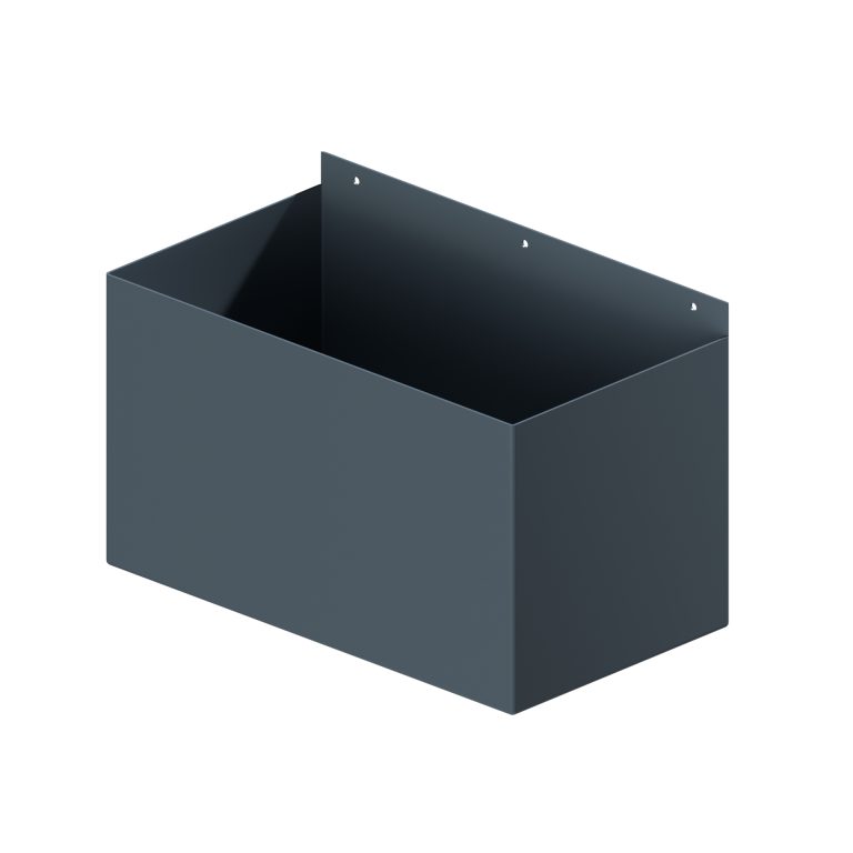 Traditional rectangular aluminium large box rainwater hopper measuring 400 × 225 × 225mm