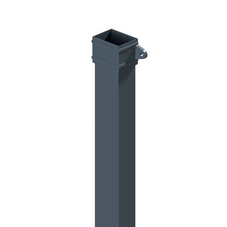 Traditional rectangular aluminium downpipe, 1m length