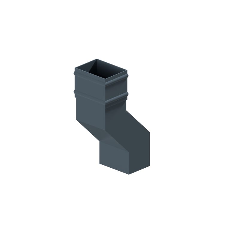 100mm projection offset for traditional rectangular aluminium downpipe