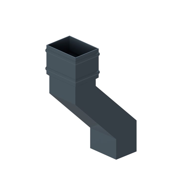 150mm projection offset for traditional rectangular aluminium downpipe