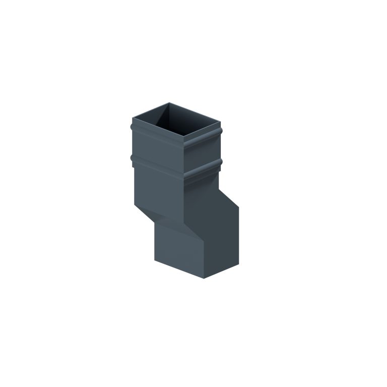 50mm projection offset for traditional rectangular aluminium downpipe