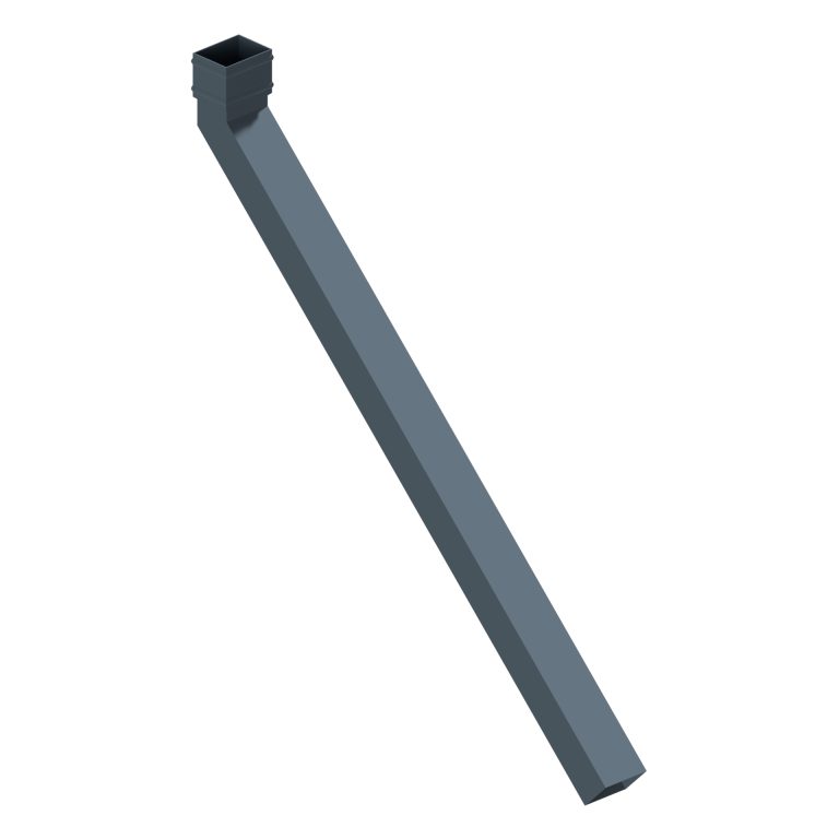 Traditional rectangular aluminium 135-degree long tailed elbow with 1000mm projection