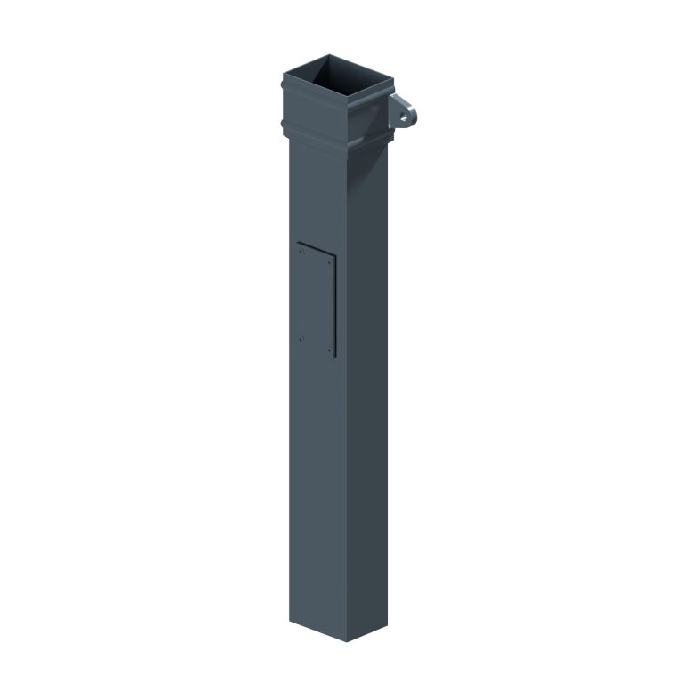 Traditional rectangular aluminium rodding access with cover plate