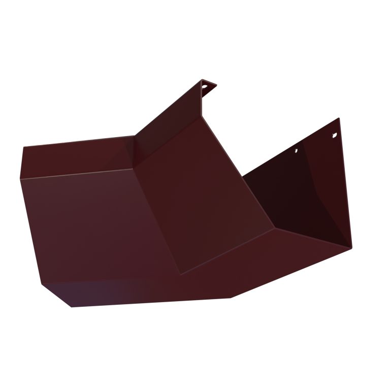 Bespoke internal corner for Torent 2 aluminium gutter manufactured to a custom angle