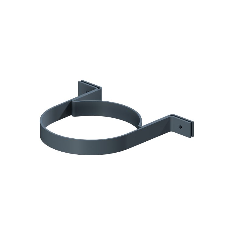 Two-piece 30mm offset bracket for contemporary round 152.4mm downpipe