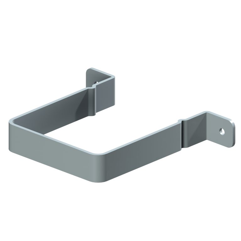 One-piece 30mm offset bracket for contemporary square 101.6mm downpipe