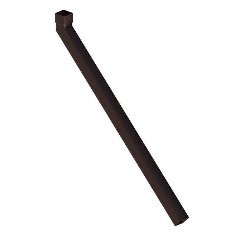 Contemporary square 76.2mm aluminium 135-degree long tailed elbow