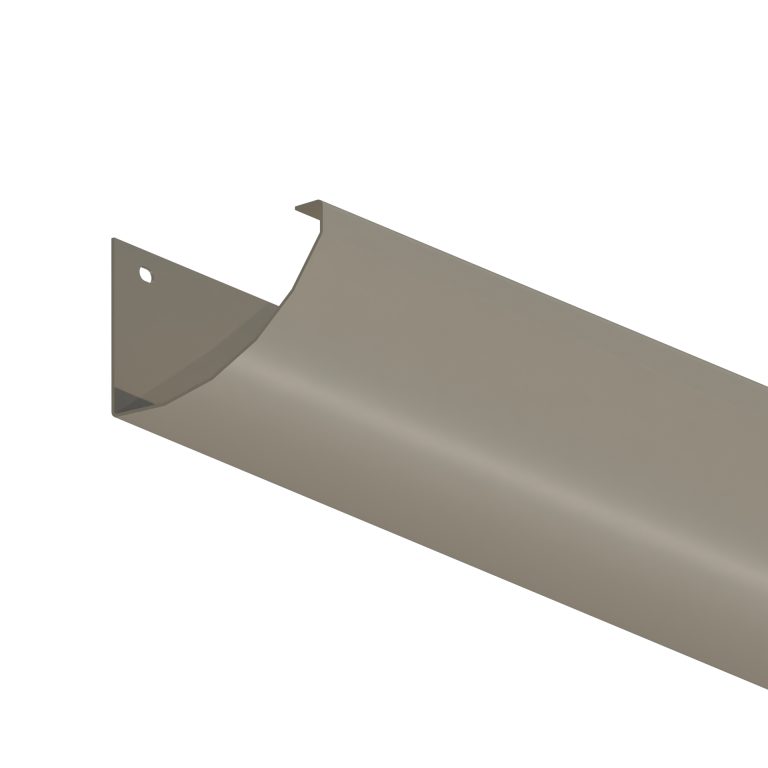 HR110 aluminium gutter in 3 metre lengths with half round profile for commercial and residential rainwater systems
