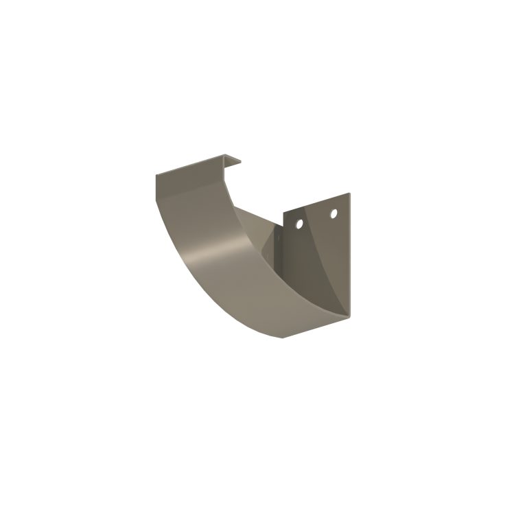 Left hand stop end for terminating HR110 aluminium gutter runs
