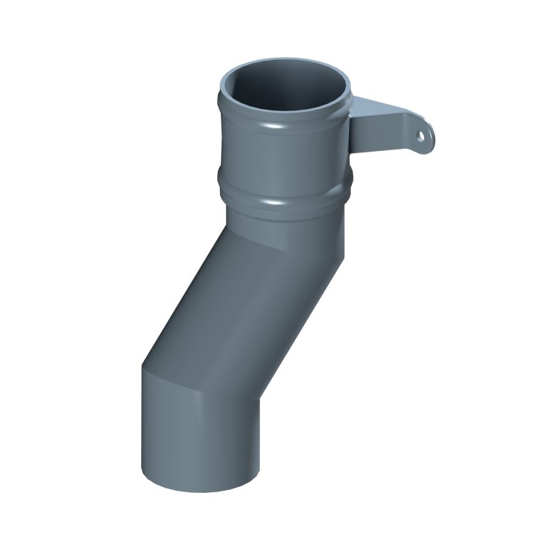 Traditional round 101.6mm aluminium downpipe 100mm offset with cast collar