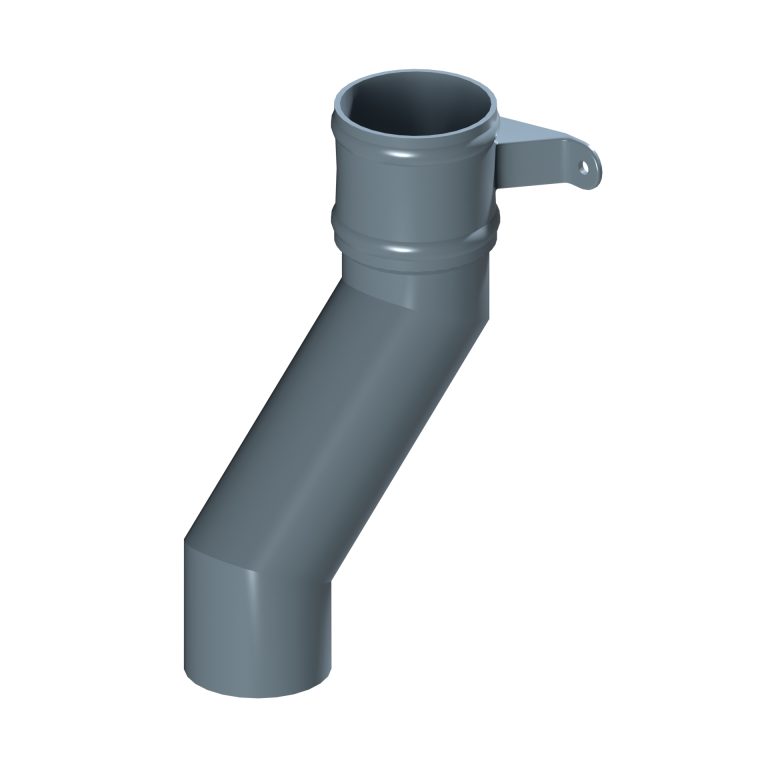 Traditional round 101.6mm aluminium downpipe 150mm offset with cast collar