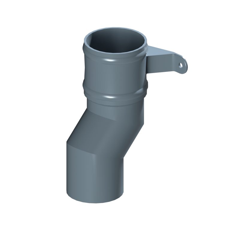 Traditional round 101.6mm aluminium downpipe 50mm offset with cast collar