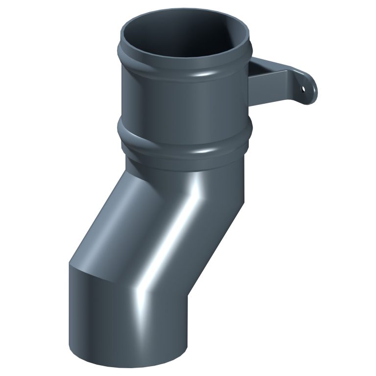 Traditional round 152.4mm aluminium downpipe 100mm offset with cast collar